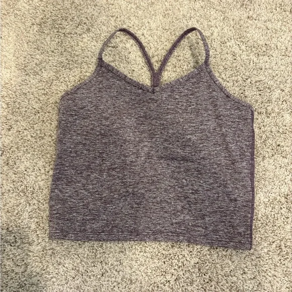 Athleta Girl Heathered Purple Tank Top - Size XL/14, Like New - Picture 1 of 6